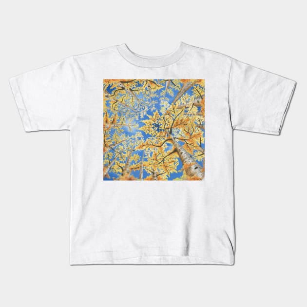 Enjoying the fall Kids T-Shirt by RebecaZum